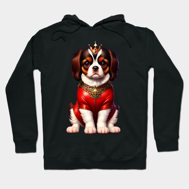 Cocker Spaniel in Red Rock Star Leather Jacket Hoodie by fur-niche